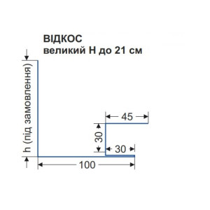 Відкос великий (h=210 мм) БЛОК-ХАУС. Photo 2